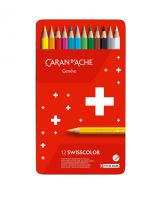 Zestaw kredek akwarelowych Swisscolor Caran dAche  - 12 kolorów